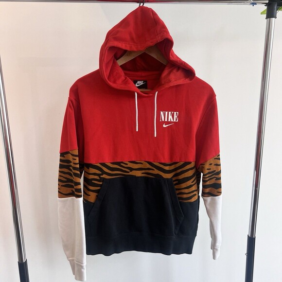 Nike Sportswear Hooded Sweatshirt‎ Leopard Women's Sz Small Hoodie - Picture 1 of 6